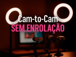 Capa digital representando o universo cam-to-cam em 2025, com estúdios modernos, webcams conectadas e atmosfera adulta elegante.