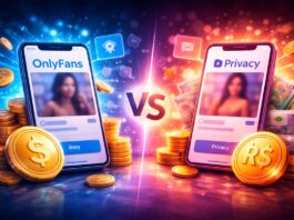 OnlyFans vale a pena em 2026 ou o Privacy paga mais? Comparativo real para usuários e criadores Comparação visual entre OnlyFans e Privacy em 2026, mostrando plataformas digitais de conteúdo adulto com foco em ganhos, interação e privacidade